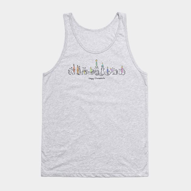 Happy Chanukats Tank Top by Puppet Pie